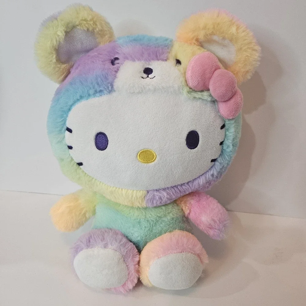 Licensed Genuine Sanrio Hello Kitty Plush Soft Toy Sherbert Rainbow Kidcore